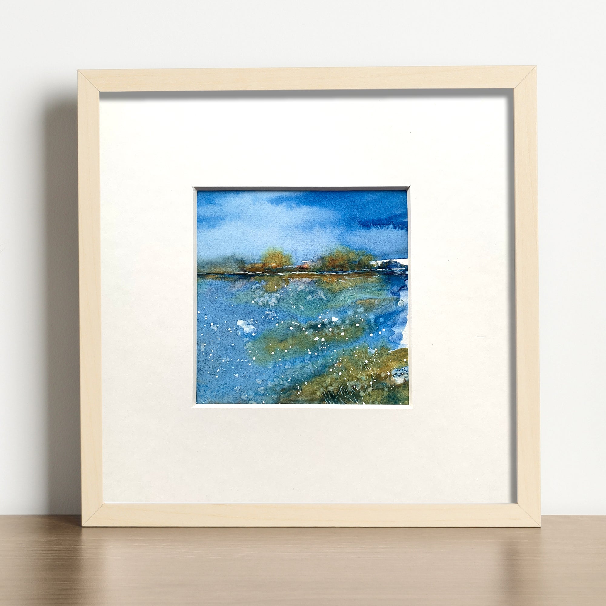 Original Hand-painted Abstract Watercolour Coastal Landscape