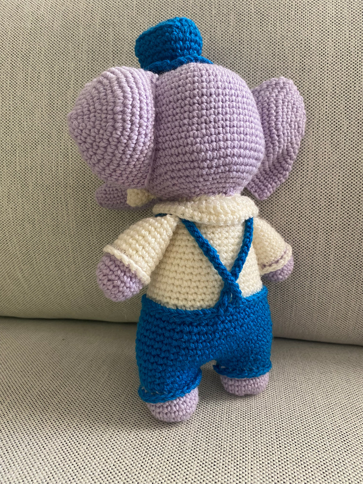 Ollie the Elephant - crocheted toy
