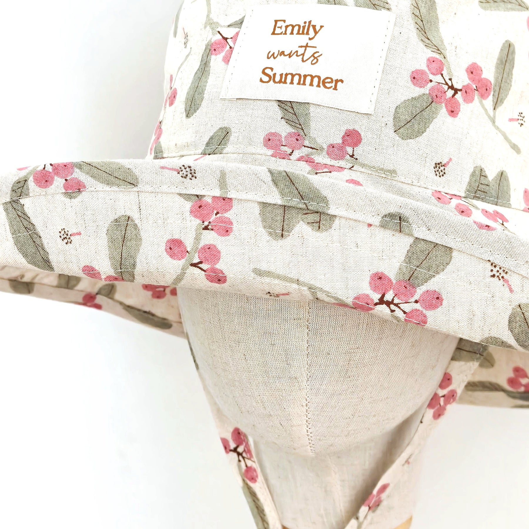 Adult Wide Brim Cotton Summer Sun Hat, Adult Floral Summer Hat