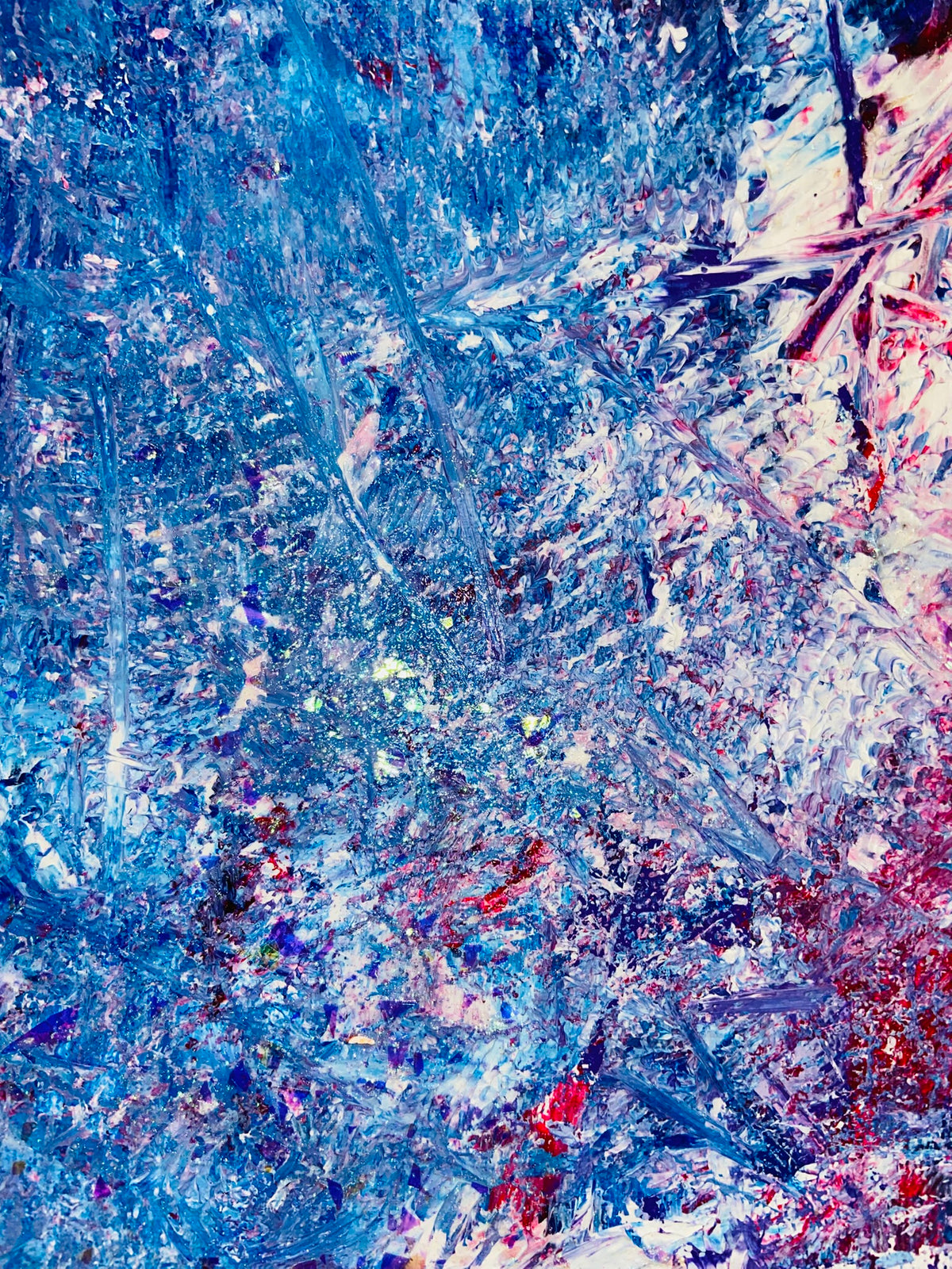 3D Abstract Acrylic Canvas Painting: Colorful Wall Art by Margo Humphries (30.5x30.5cm)