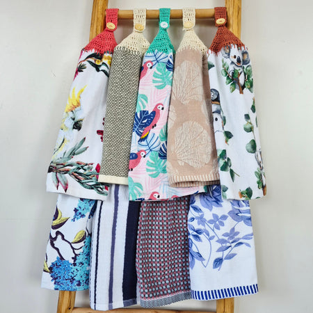 Kitchen Hand Towel | Hanging | Cotton | SINGLE LAYER | 9 Styles - 10-18