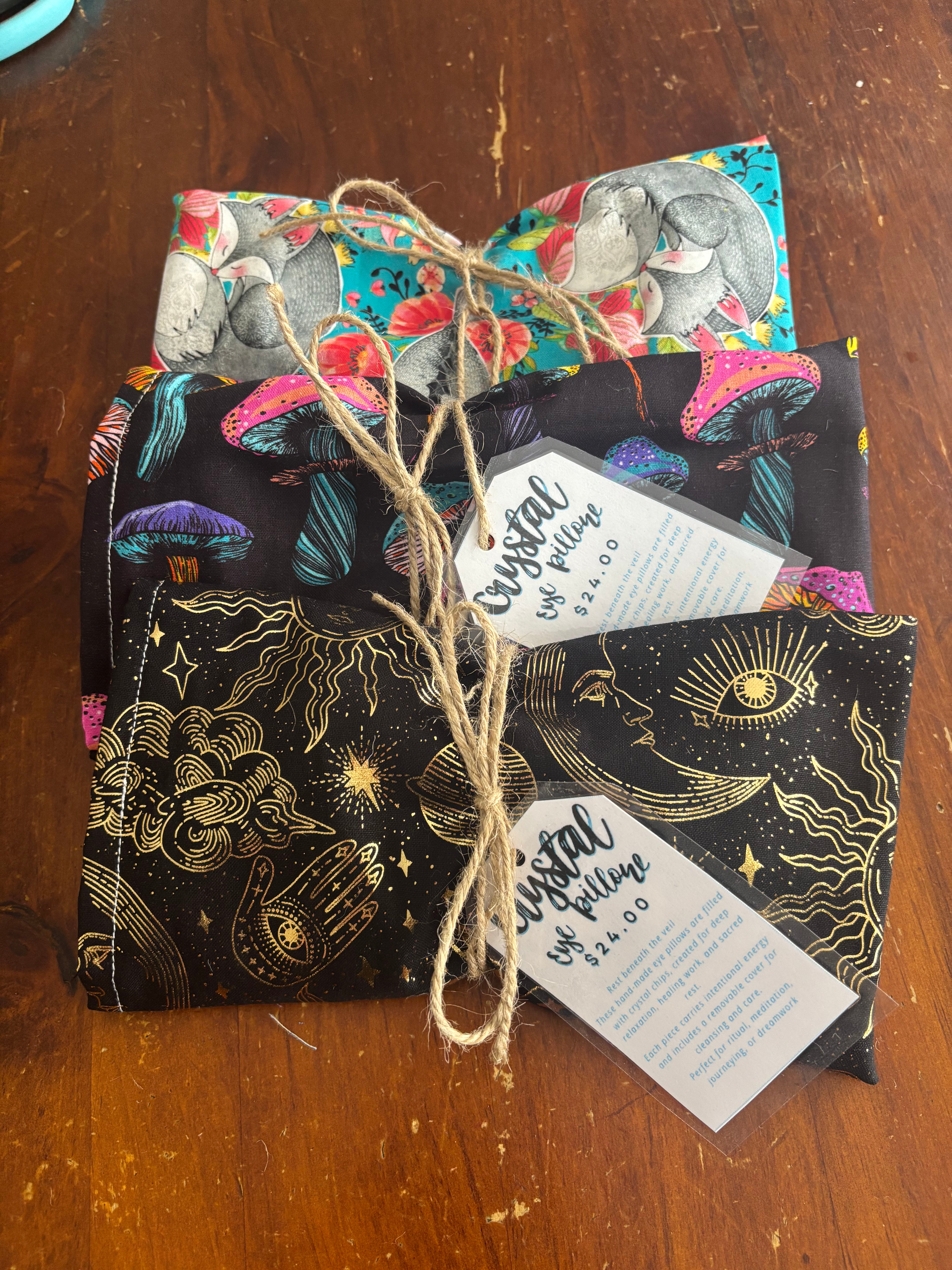 Crystal eye pillow- Sun & Moon