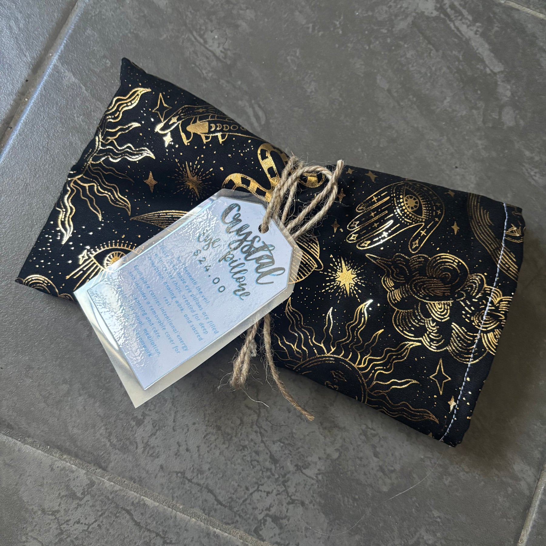 Crystal eye pillow- Sun & Moon