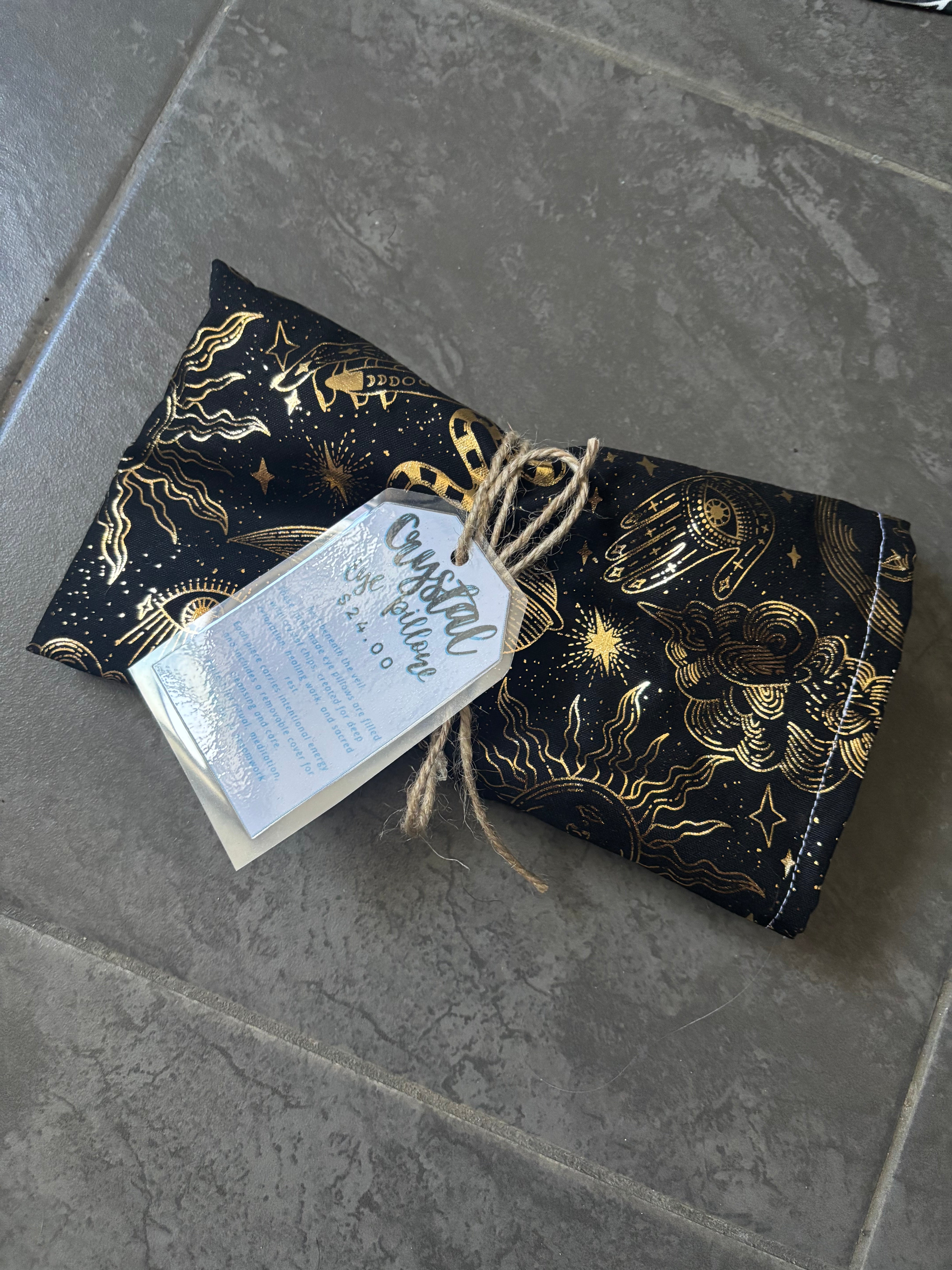 Crystal eye pillow- Sun & Moon