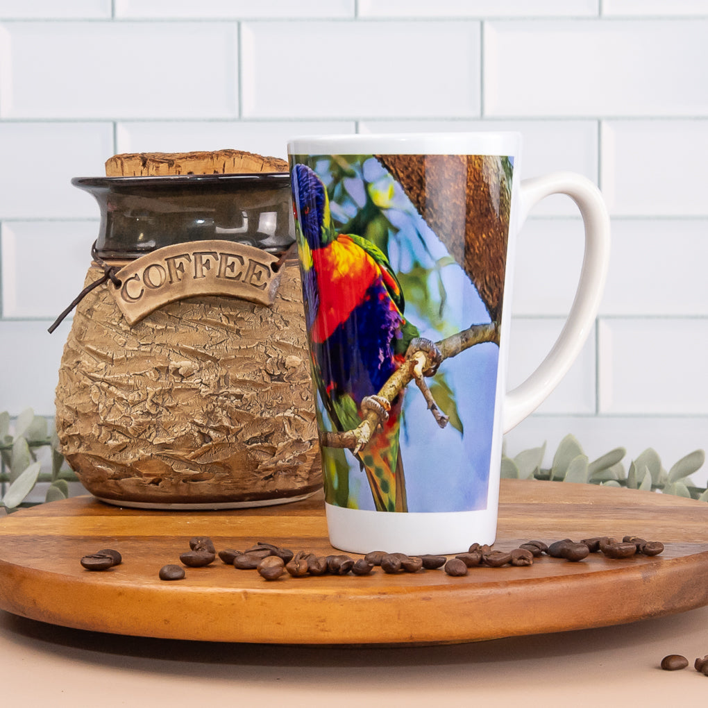 Rainbow Lorikeet - Latte / Coffee Mugs - Native Australian Birds