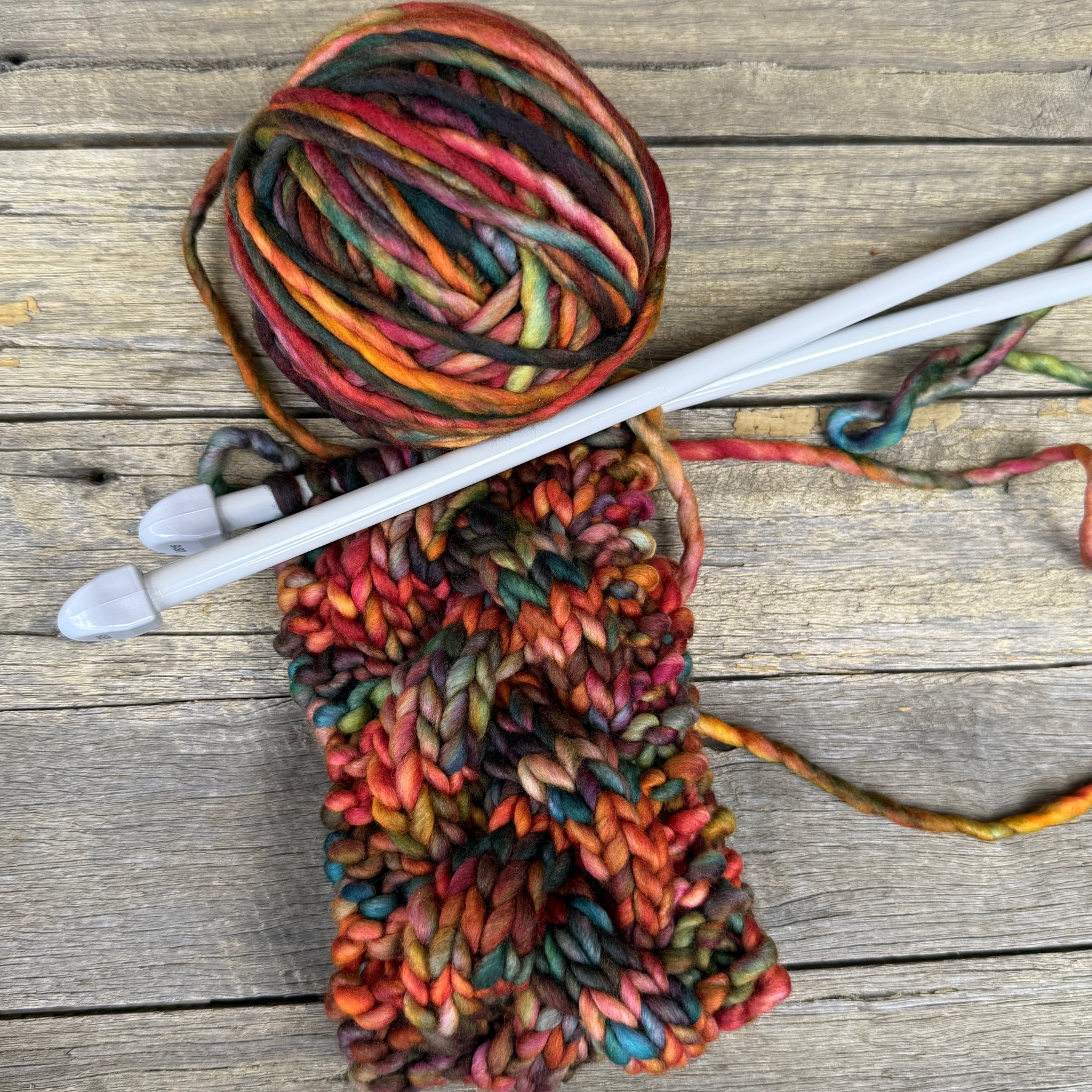 Hand Knitted Merino Headband, Colorful Rainbow Headband