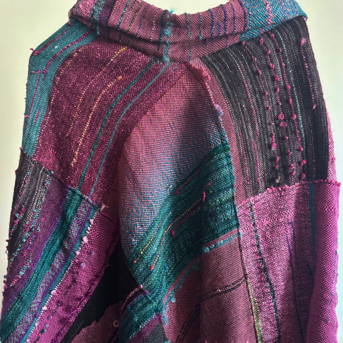 Handwoven Poncho - Art To Wear Original - Great For Travel