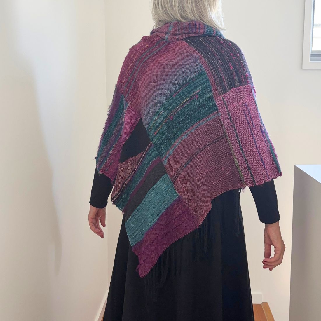 Handwoven Poncho - Art To Wear Original - Great For Travel