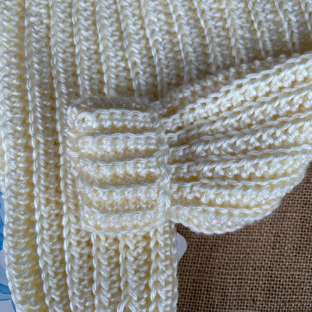 Handmade crochet | baby pants | cream | Flexible fit