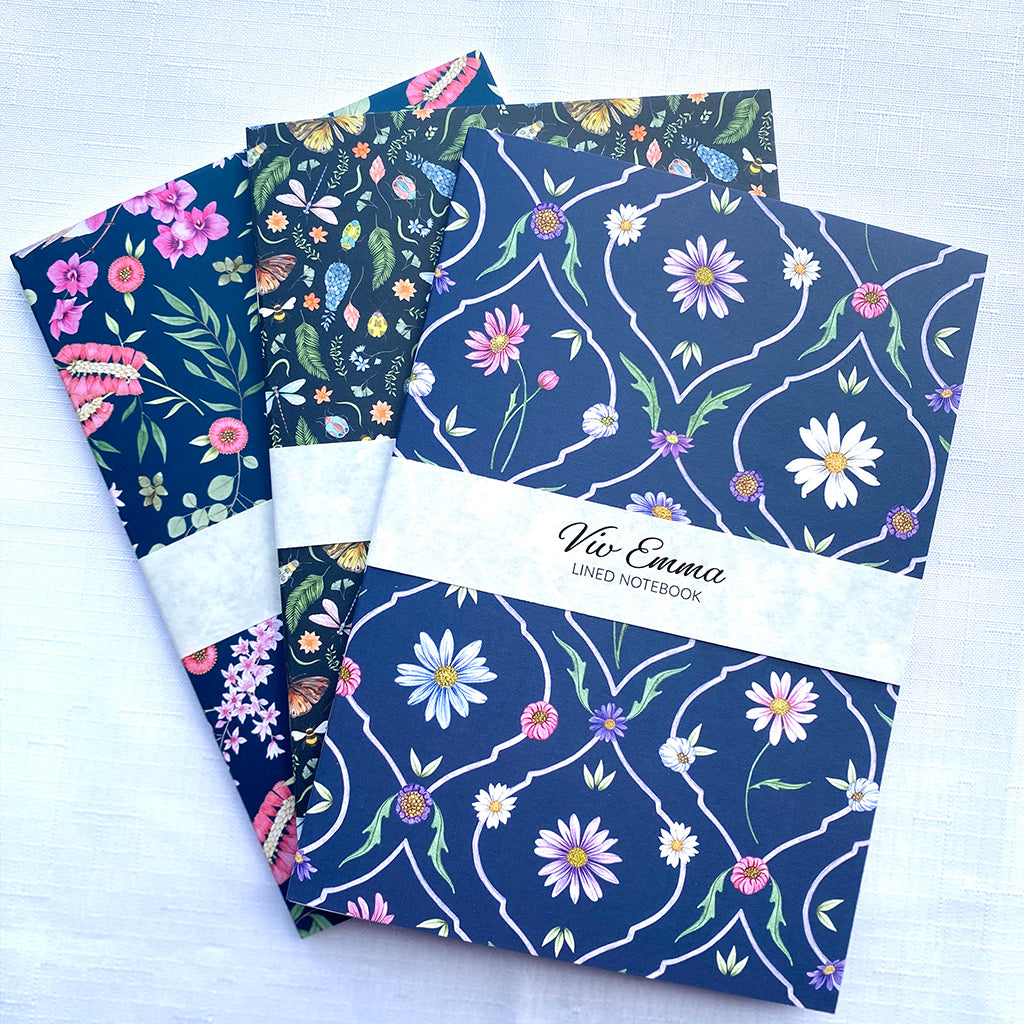 Australian Daisy Recycled A5 Lined Notebook