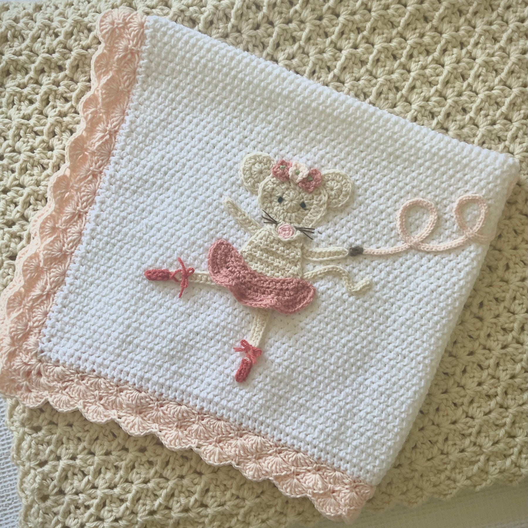 Ballerina Mouse Baby Blanket