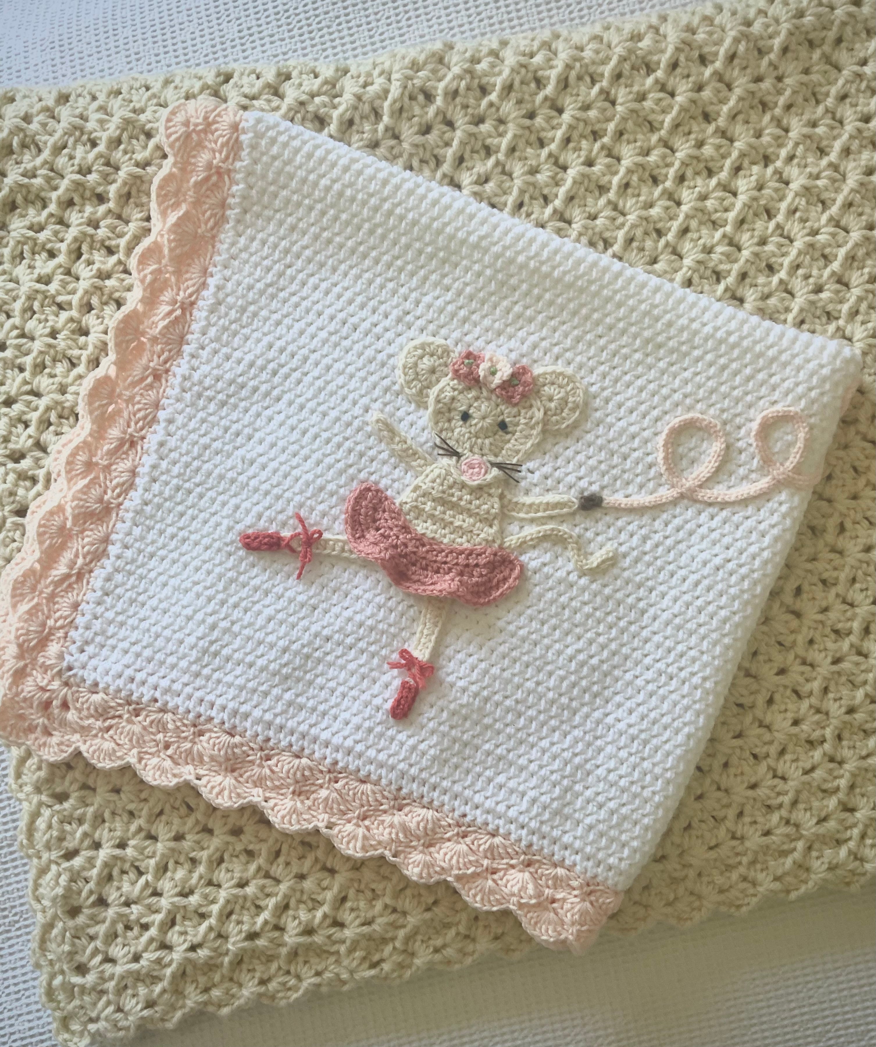 Ballerina Mouse Baby Blanket