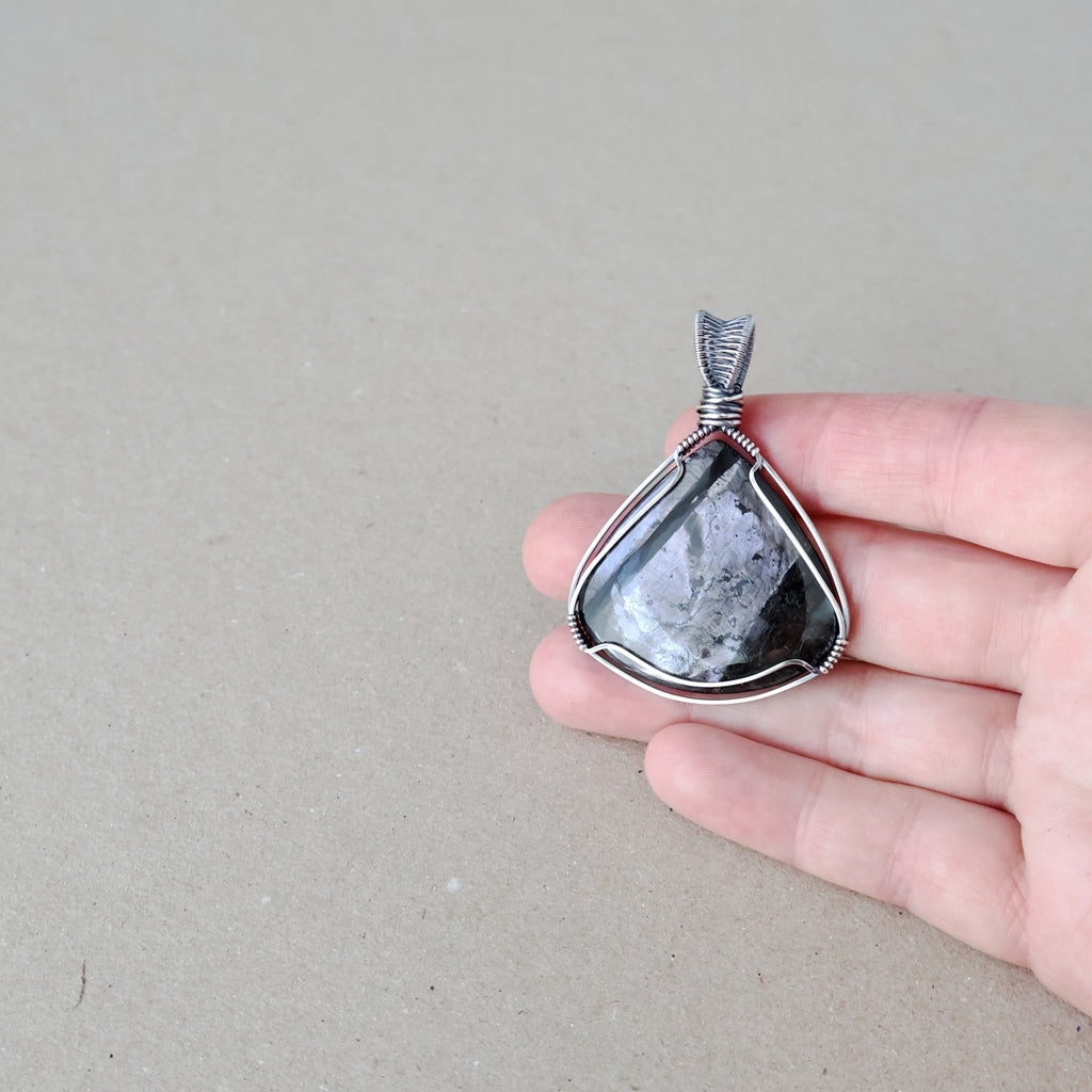 Handcrafted Hypersthene Pendant - Talisman of Vision