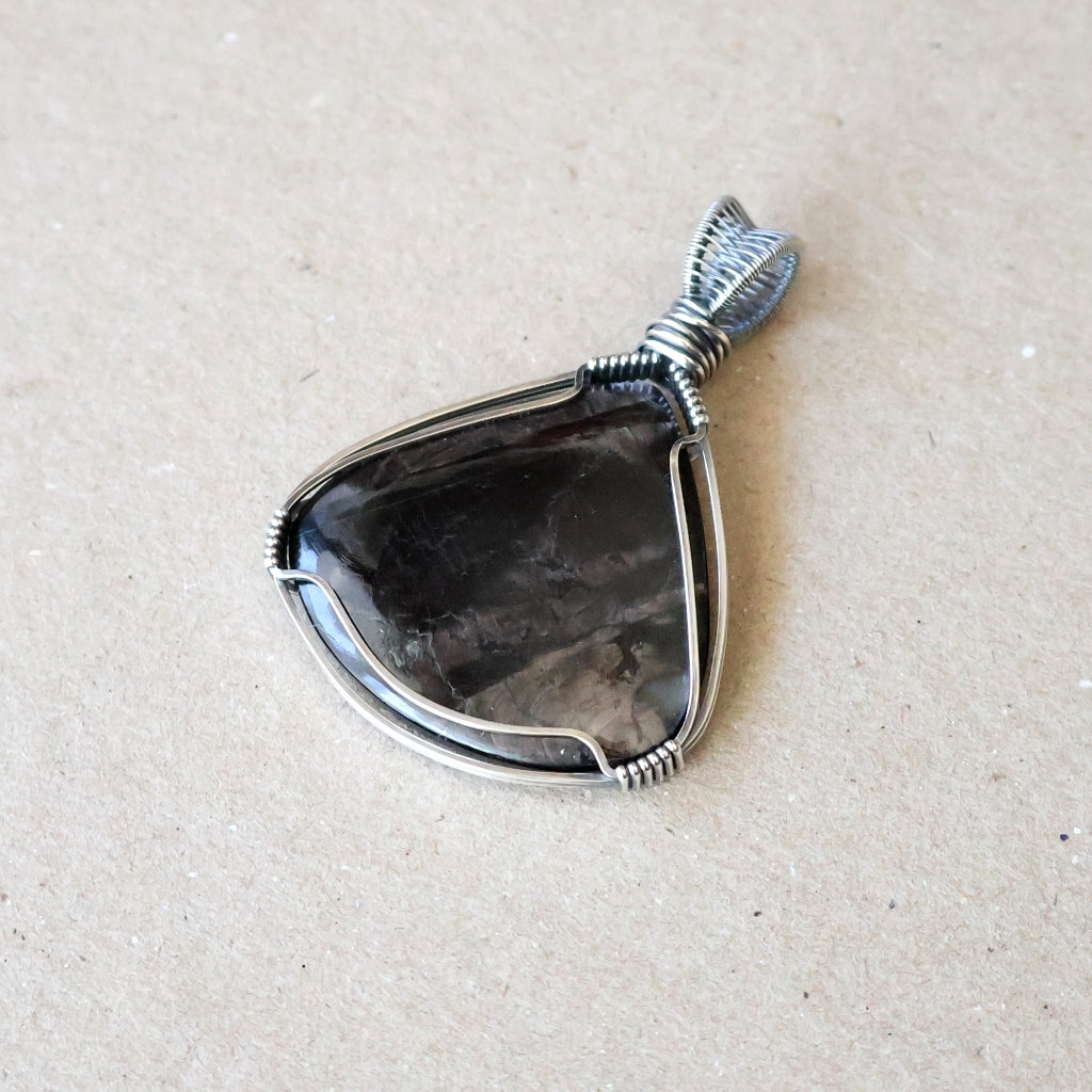 Handcrafted Hypersthene Pendant - Talisman of Vision