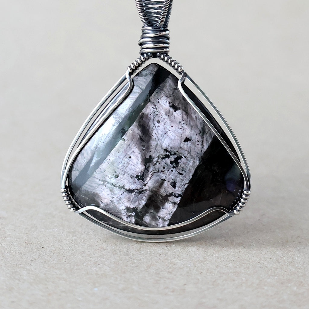 Handcrafted Hypersthene Pendant - Talisman of Vision