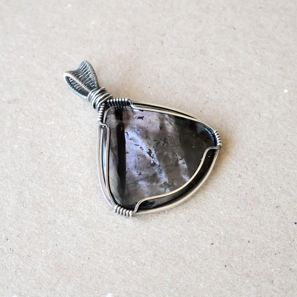 Handcrafted Hypersthene Pendant - Talisman of Vision