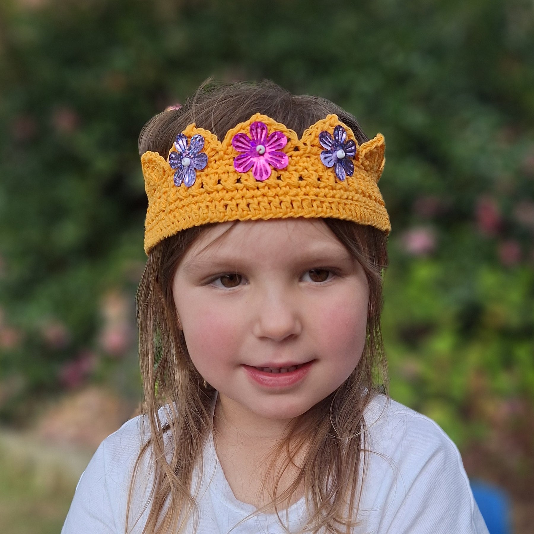 Handmade crochet Crowns with bling