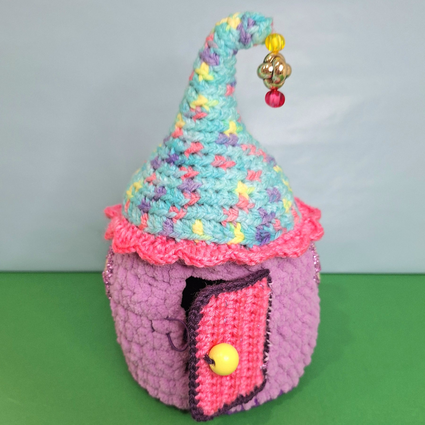Enchanted Crochet Fairy House Play Set with Two Fairies