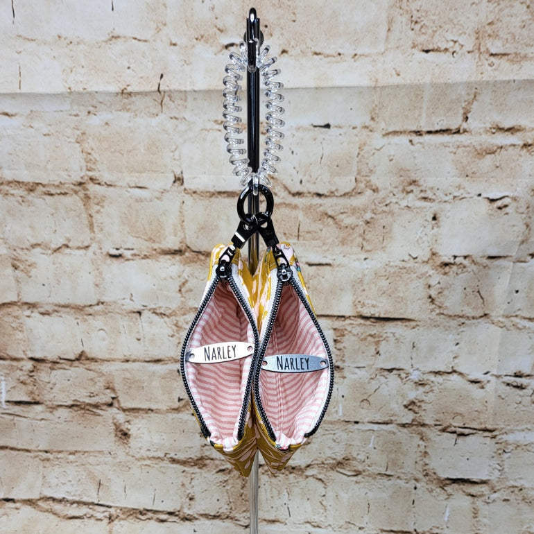 Mustard Birds Double Coin Purse