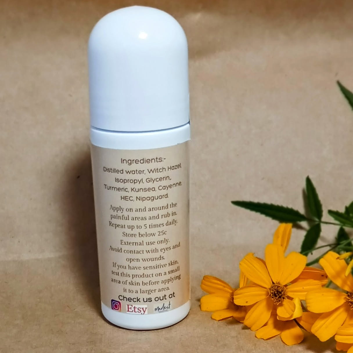 Anguish Gel, Roll on gel 70g. Kunzea, Turmeric, Cayenne. Herbal Relief