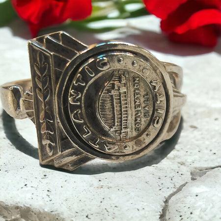 Vintage Atlantic City Sterling Silver Spoon ring