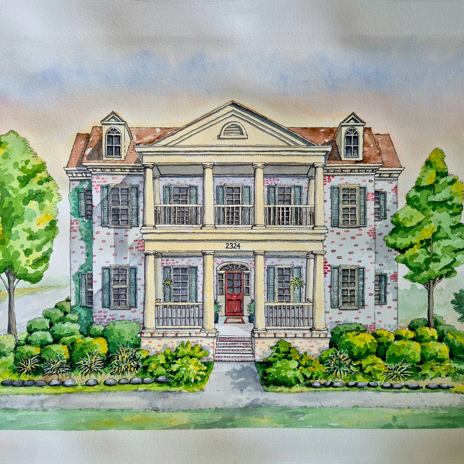 Hand-Drawn House Portraits