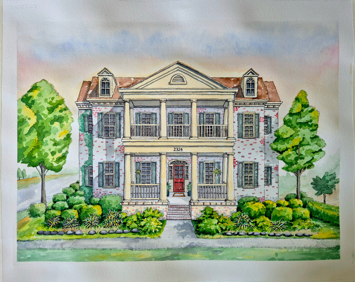 Hand-Drawn House Portraits