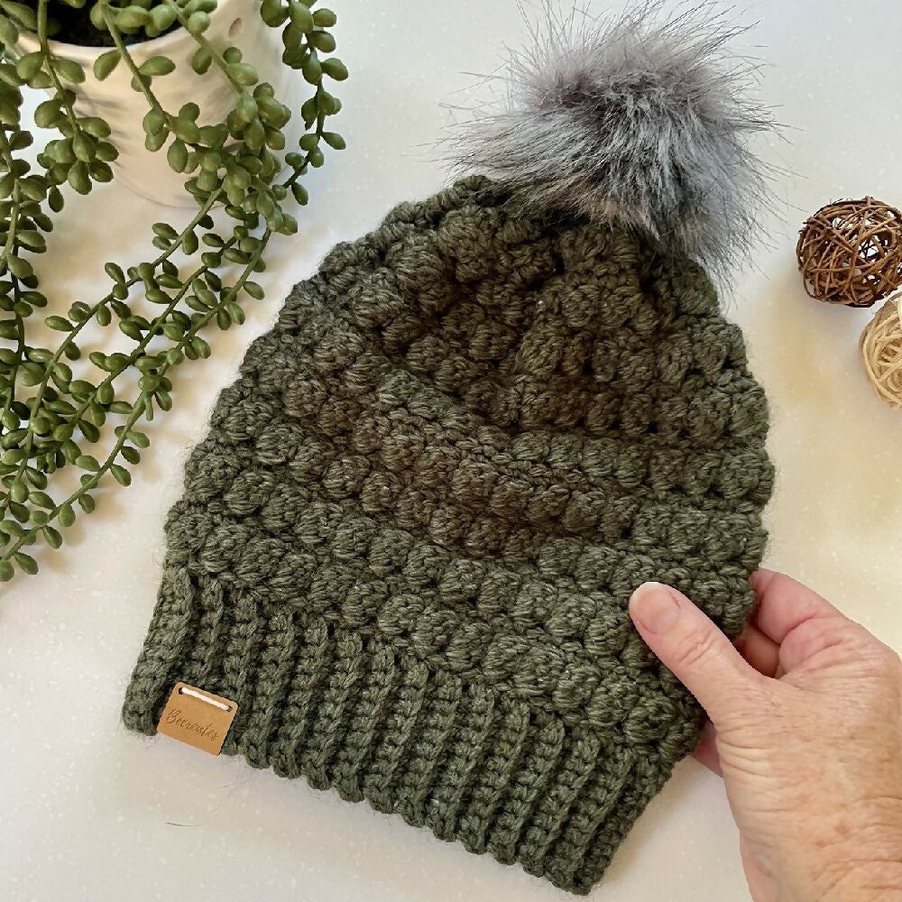 Adult-slouchy-beanie_Forest-green_IMG_7080 Large