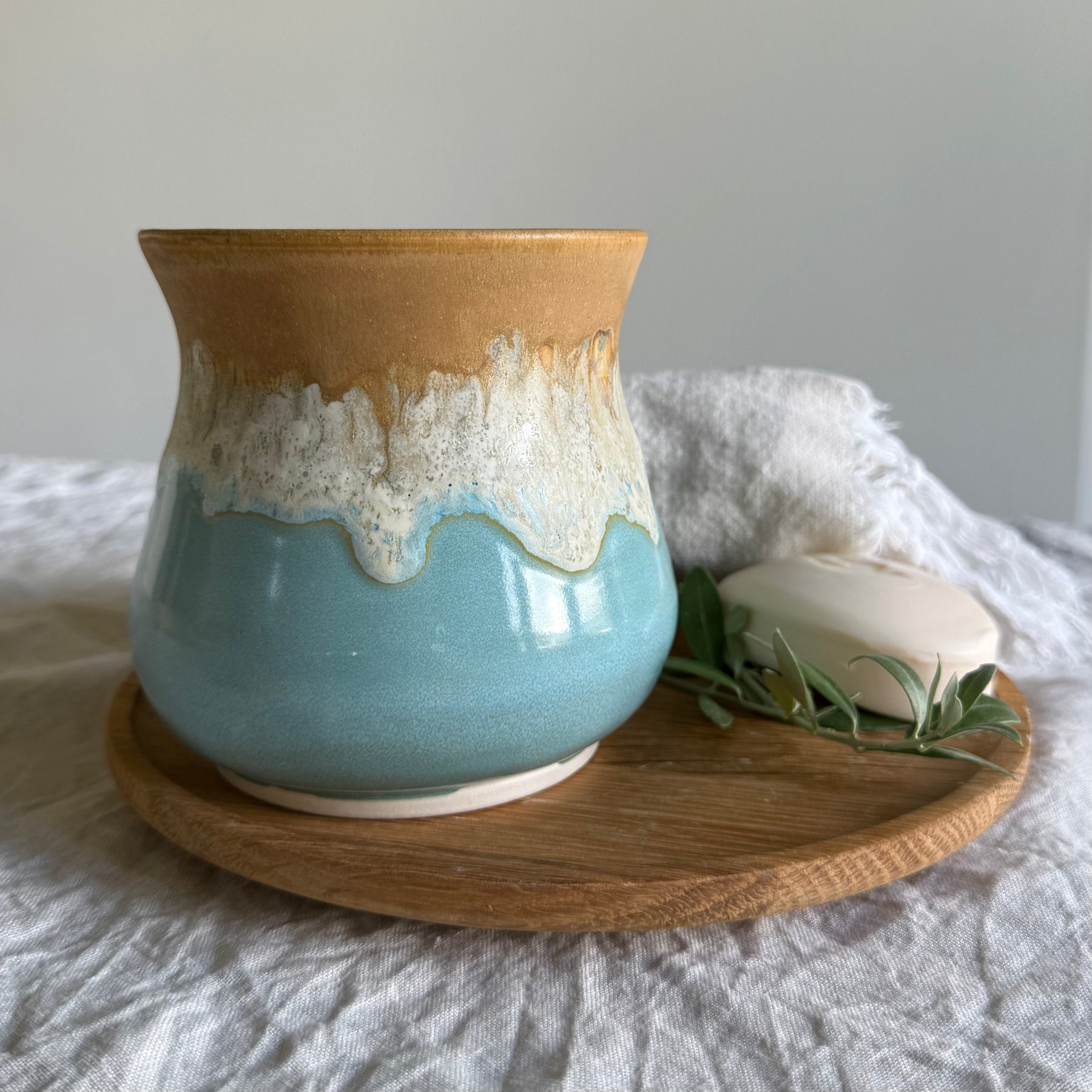 Dune | Handmade Ceramic Lidded Jar + Cork Lid