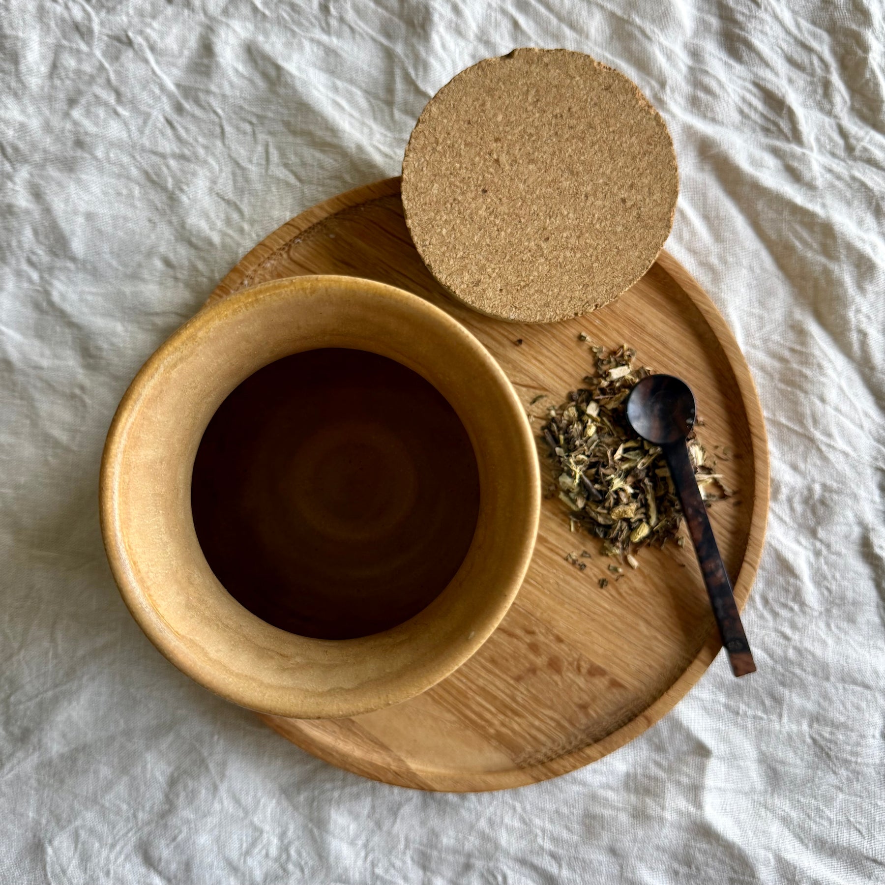 Dune | Handmade Ceramic Lidded Jar + Cork Lid