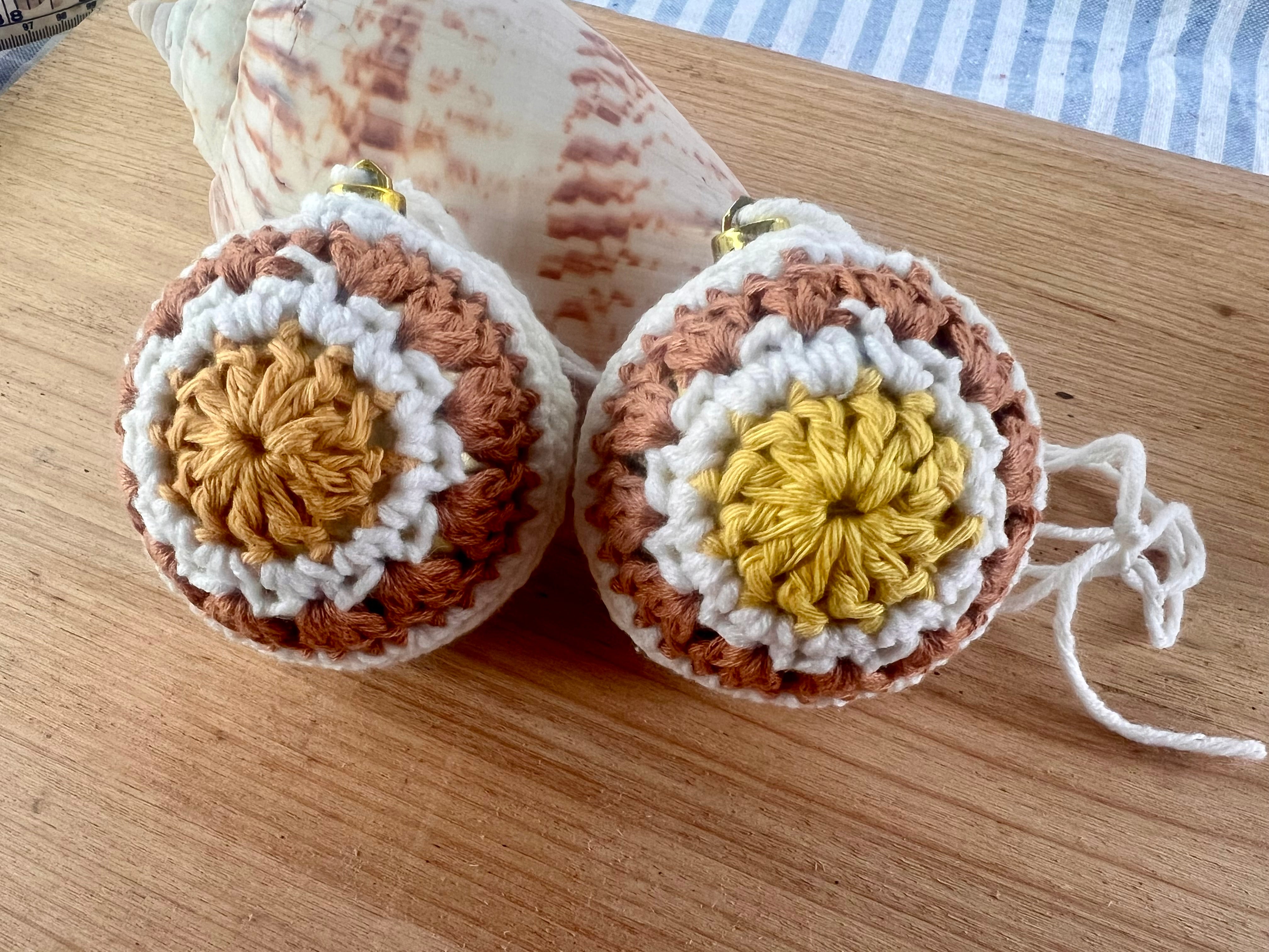 Crochet Christmas Baubles,  Coastal Boho Christmas Tree Decor, Eco Friendly