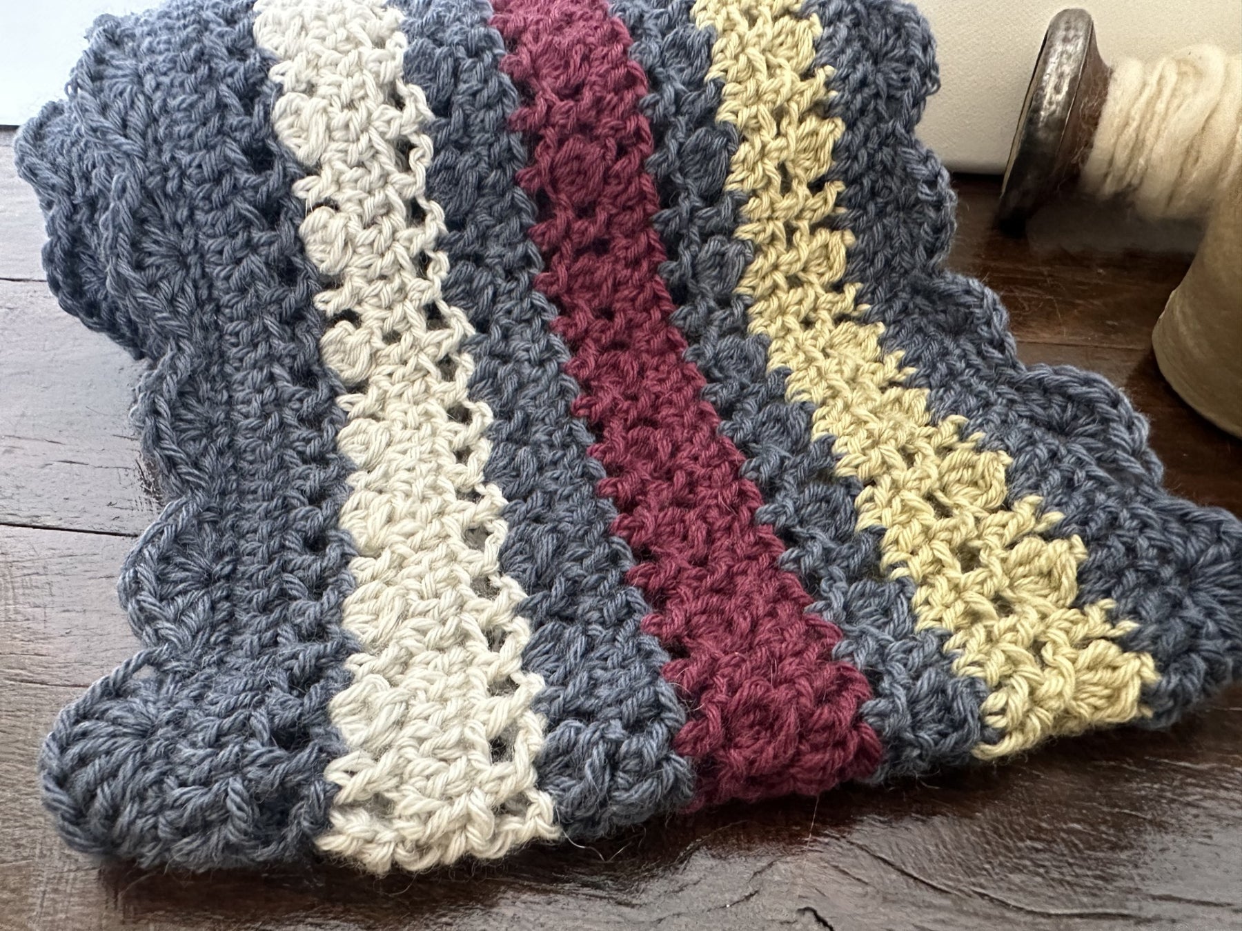 ‘Juniper’ Wool & Silk Crocheted Cowl/Neck Warmer