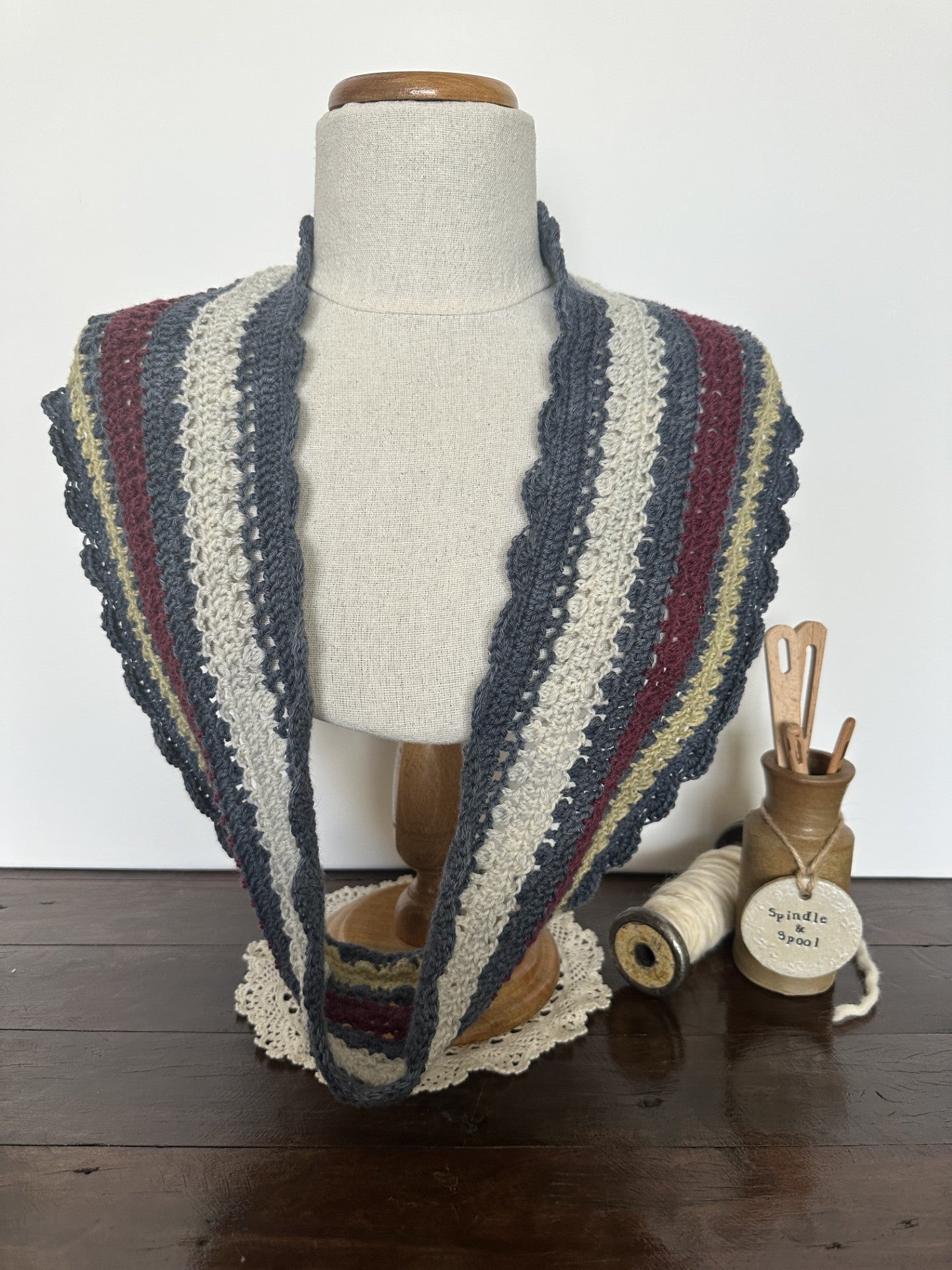 Juniper Wool & Silk Crocheted Cowl/Neck Warmer