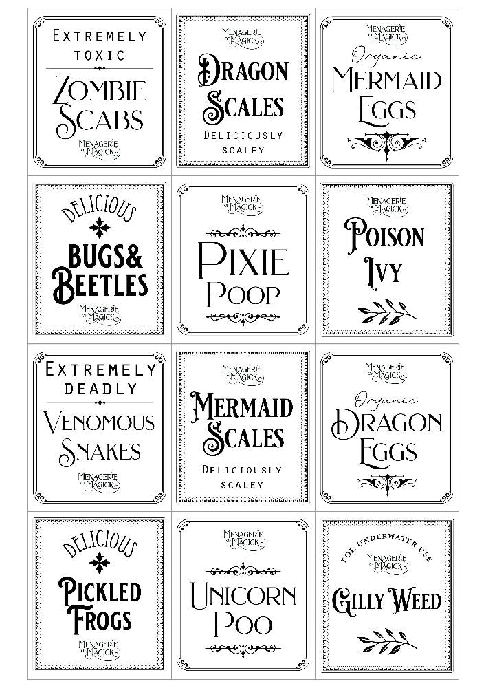 Potion Labels pg5 White