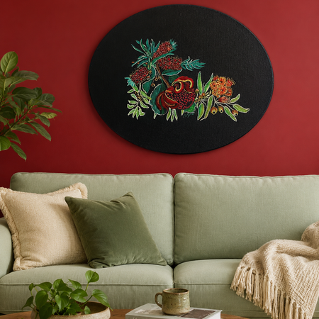 Acrylic painting of australian native plants