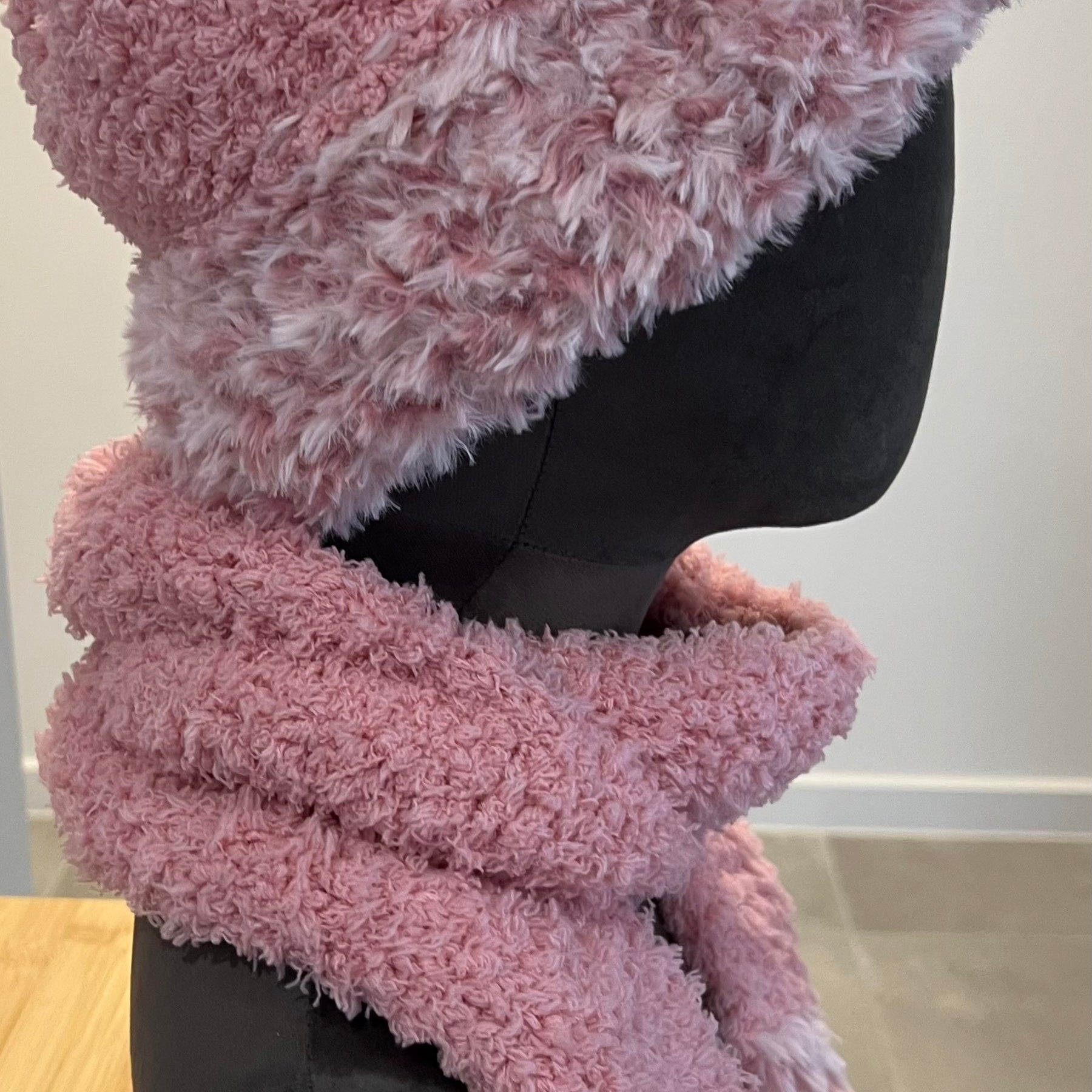 Pink Beanie and scarf set
