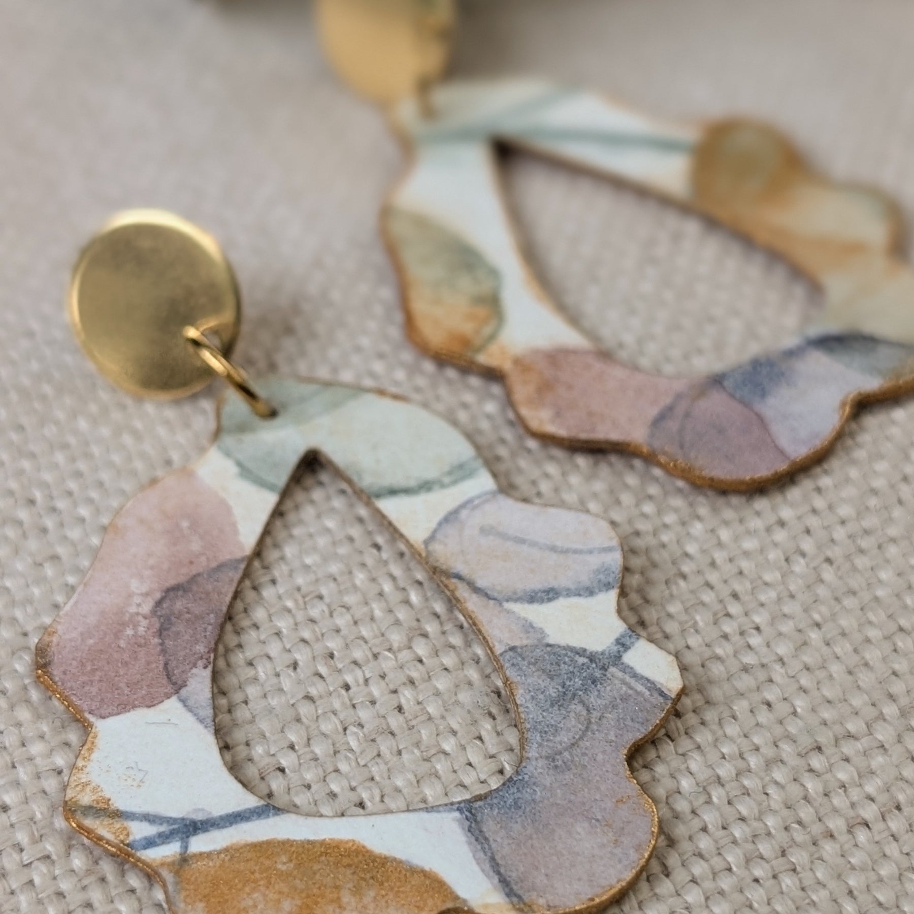 Botanical Statement Earrings | Original Handmade Stud Dangle Earrings