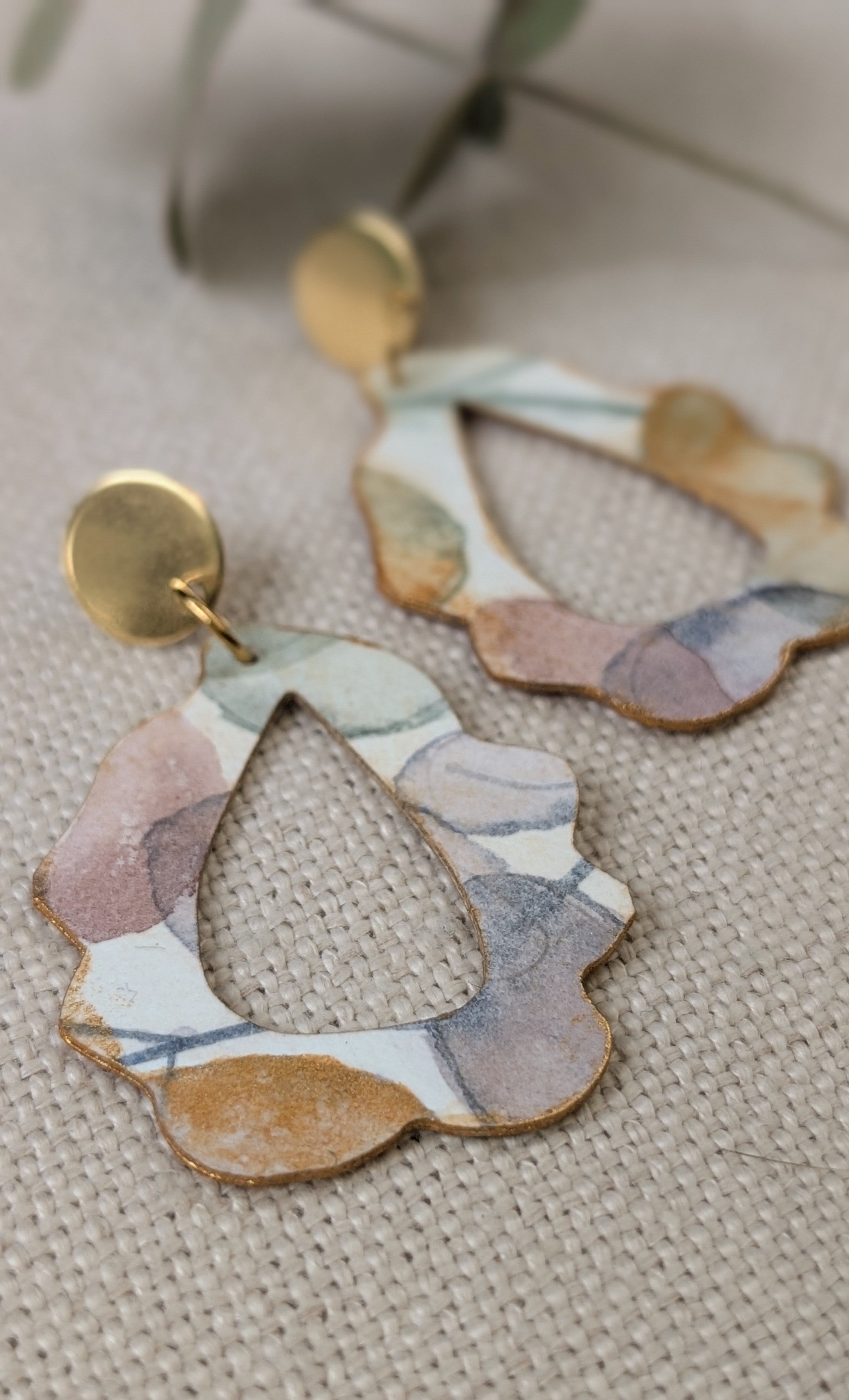 Botanical Statement Earrings | Original Handmade Stud Dangle Earrings