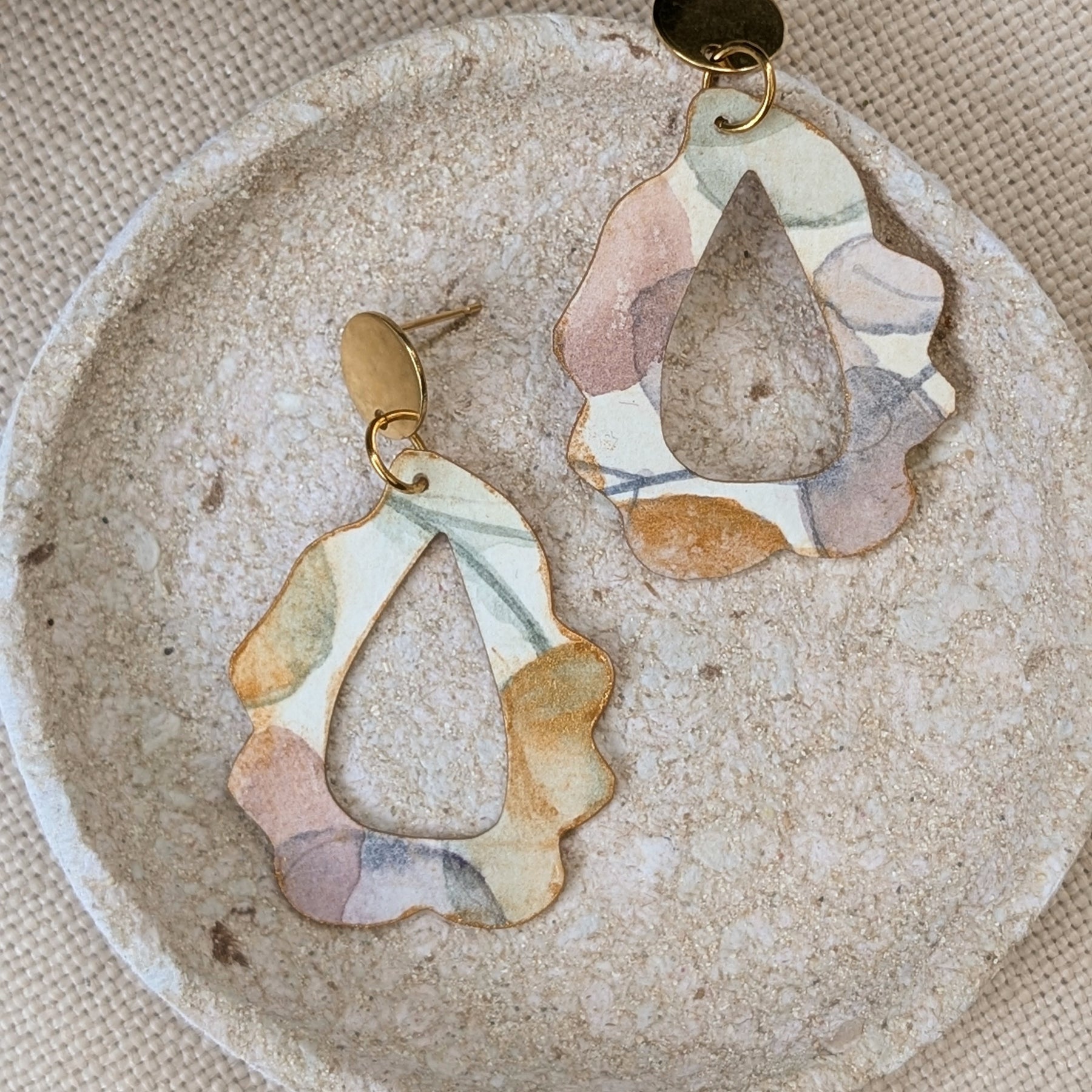 Botanical Statement Earrings | Original Handmade Stud Dangle Earrings
