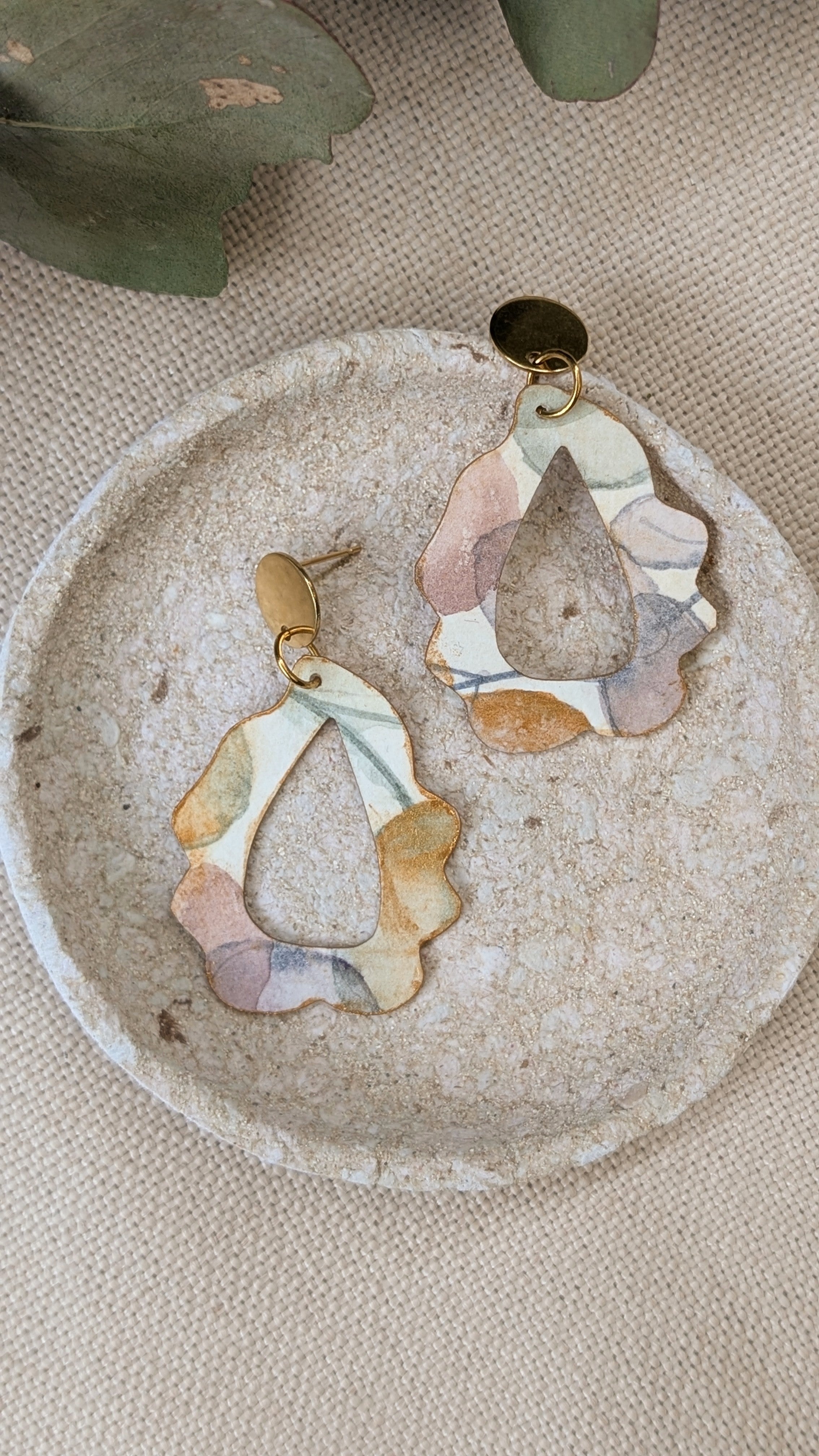 Botanical Statement Earrings | Original Handmade Stud Dangle Earrings