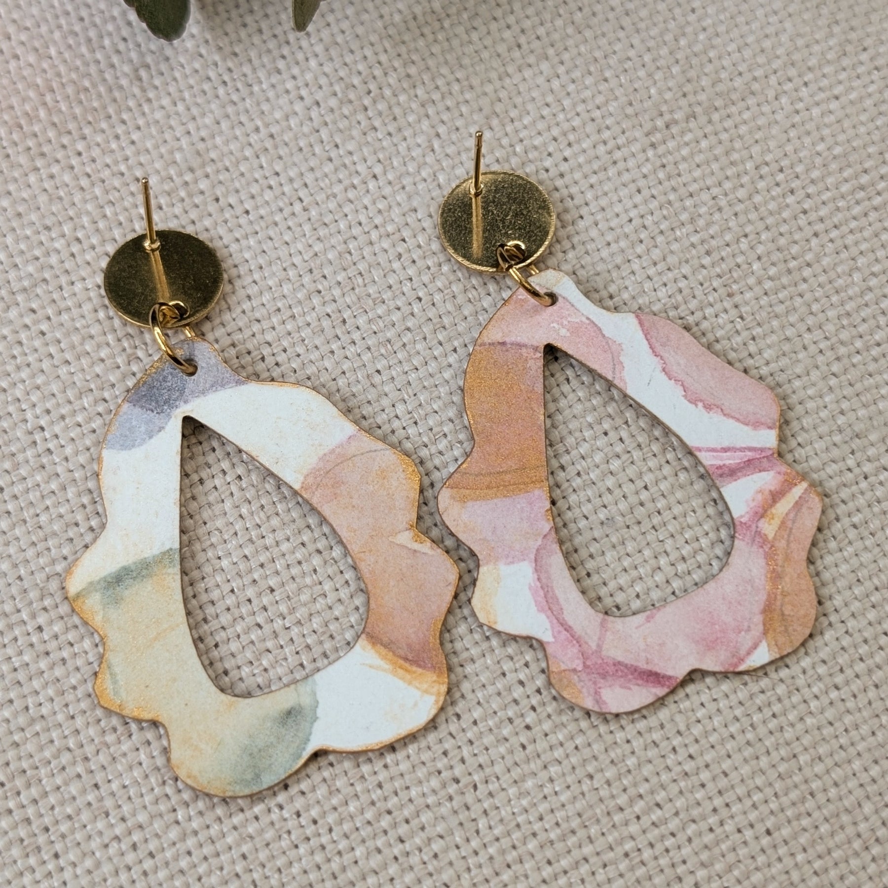 Botanical Statement Earrings | Original Handmade Stud Dangle Earrings