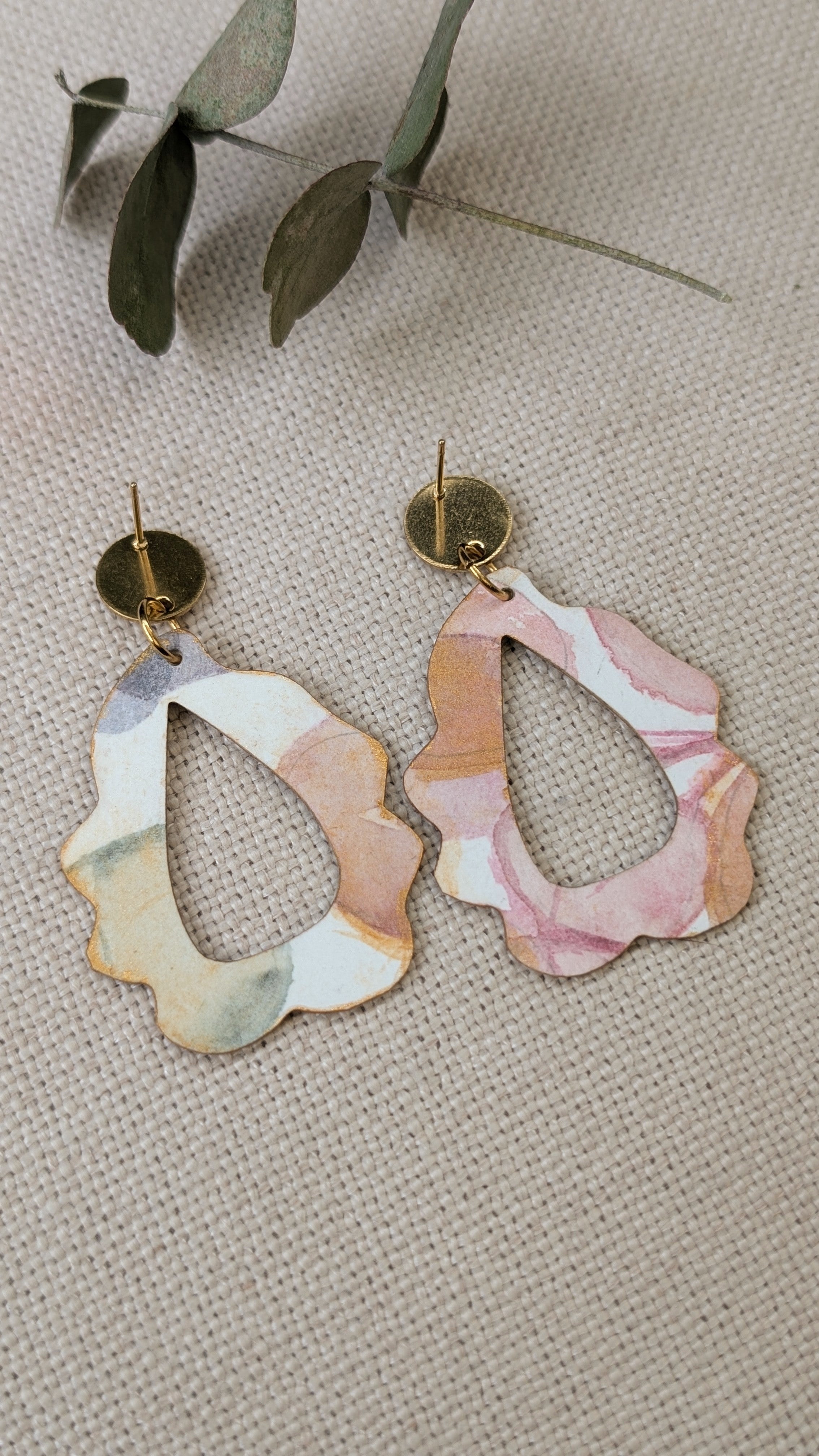 Botanical Statement Earrings | Original Handmade Stud Dangle Earrings