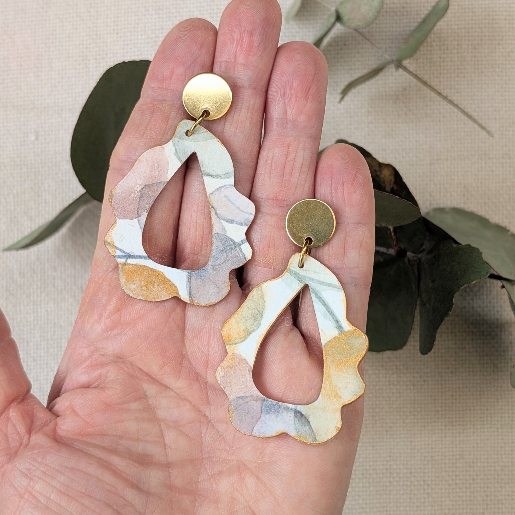 Botanical Statement Earrings | Original Handmade Stud Dangle Earrings