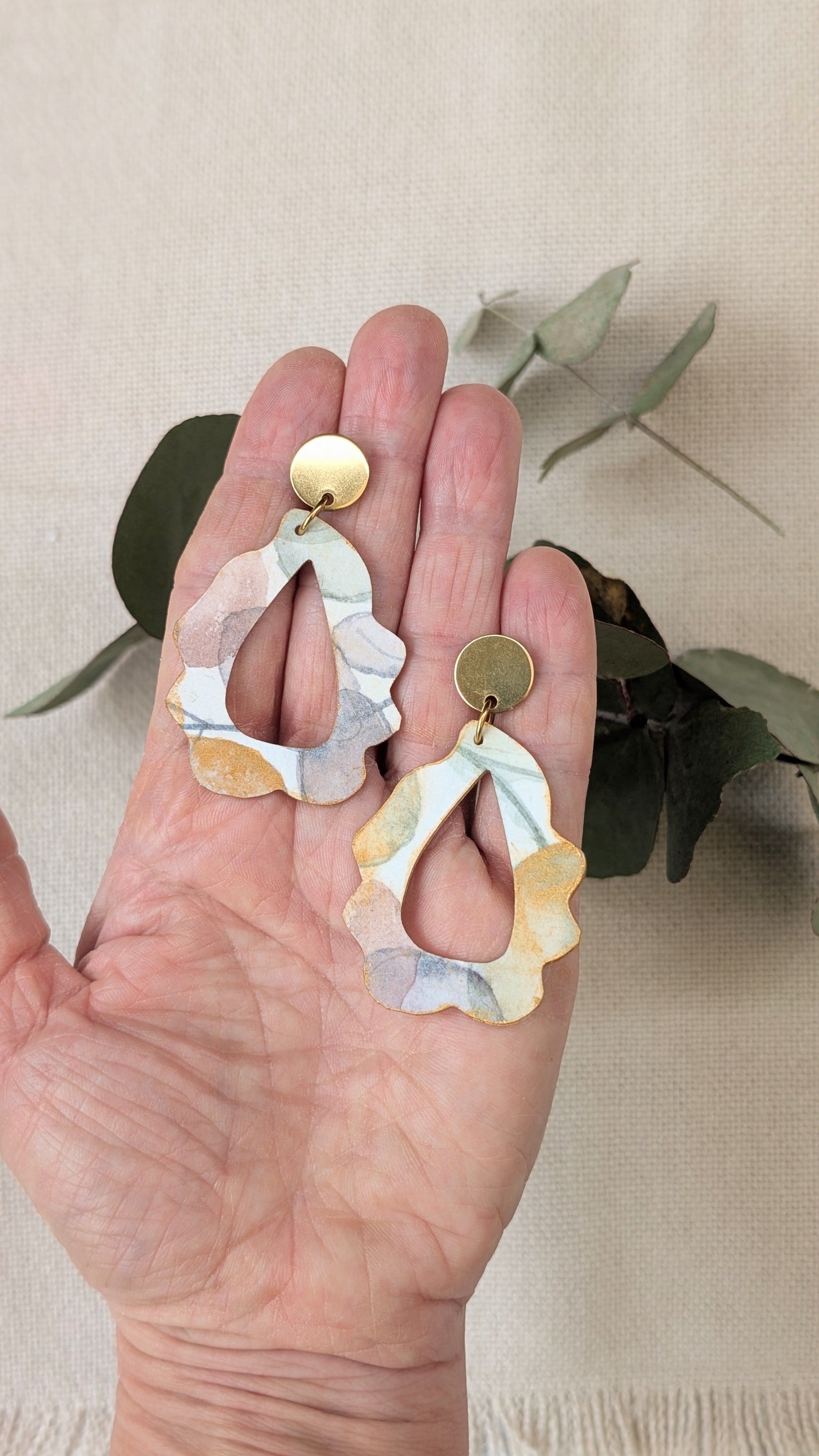 Botanical Statement Earrings | Original Handmade Stud Dangle Earrings