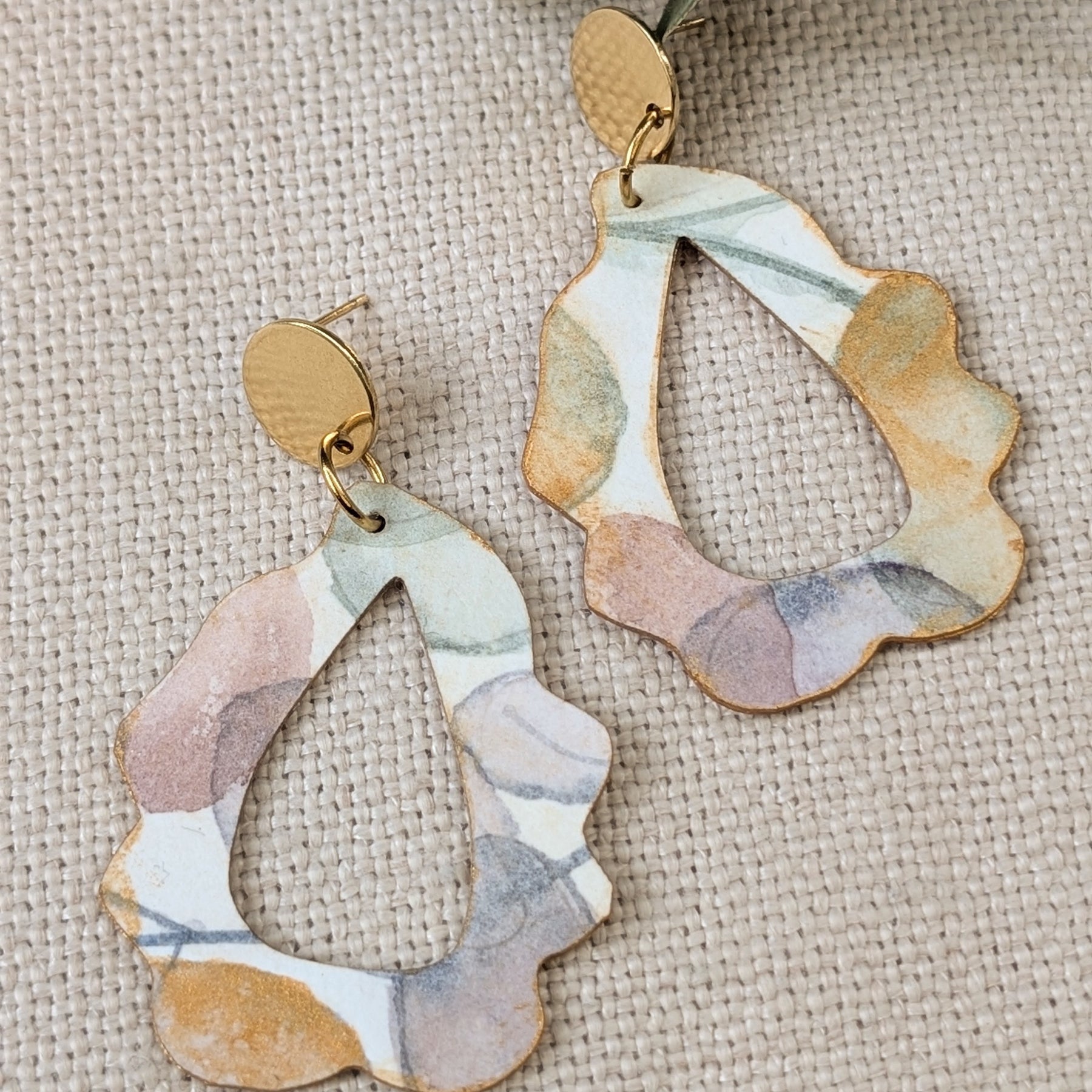 Botanical Statement Earrings | Original Handmade Stud Dangle Earrings