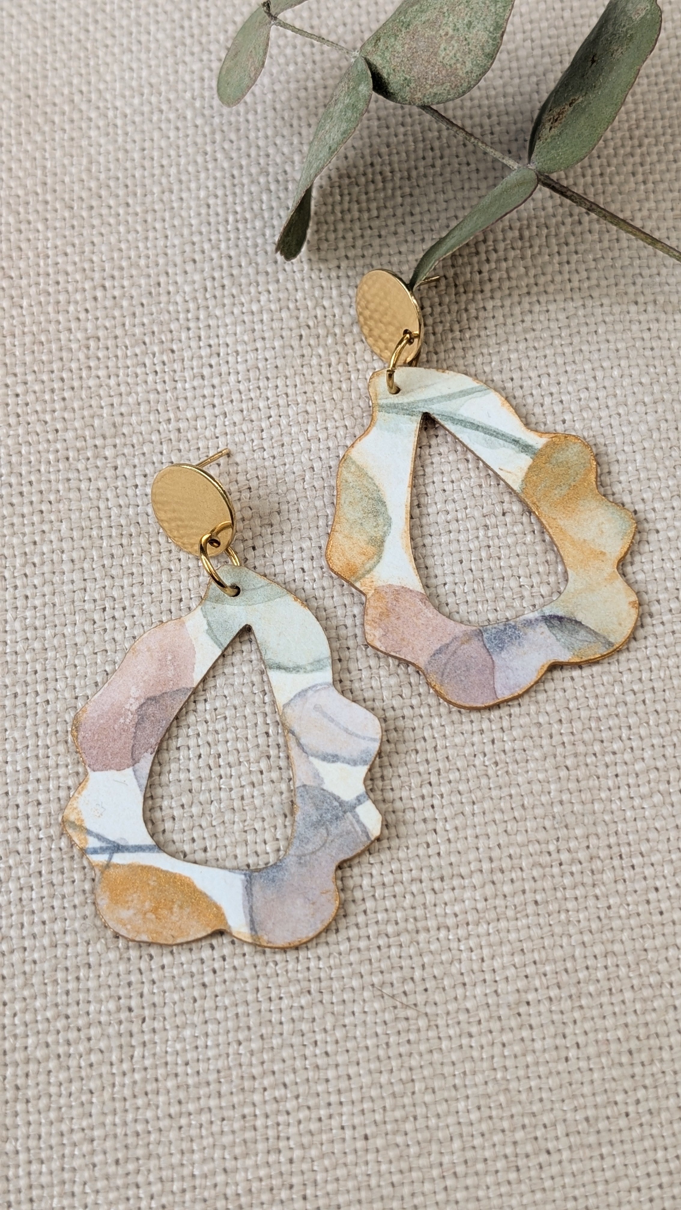 Botanical Statement Earrings | Original Handmade Stud Dangle Earrings