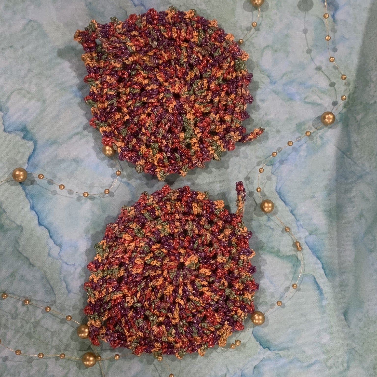 Crochet Leaf Coasters