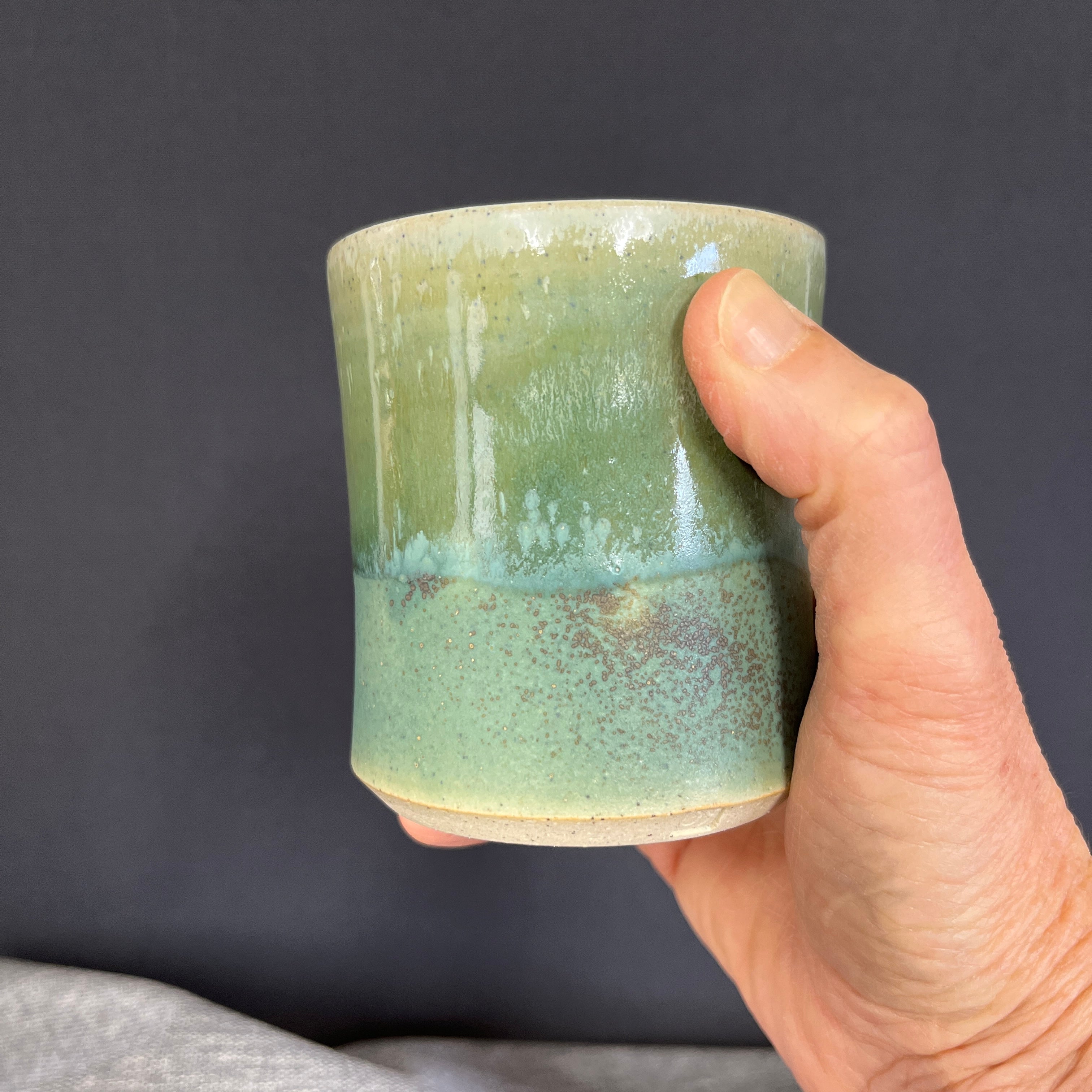 Handcrafted Ceramic Tumbler - Earthy Sage