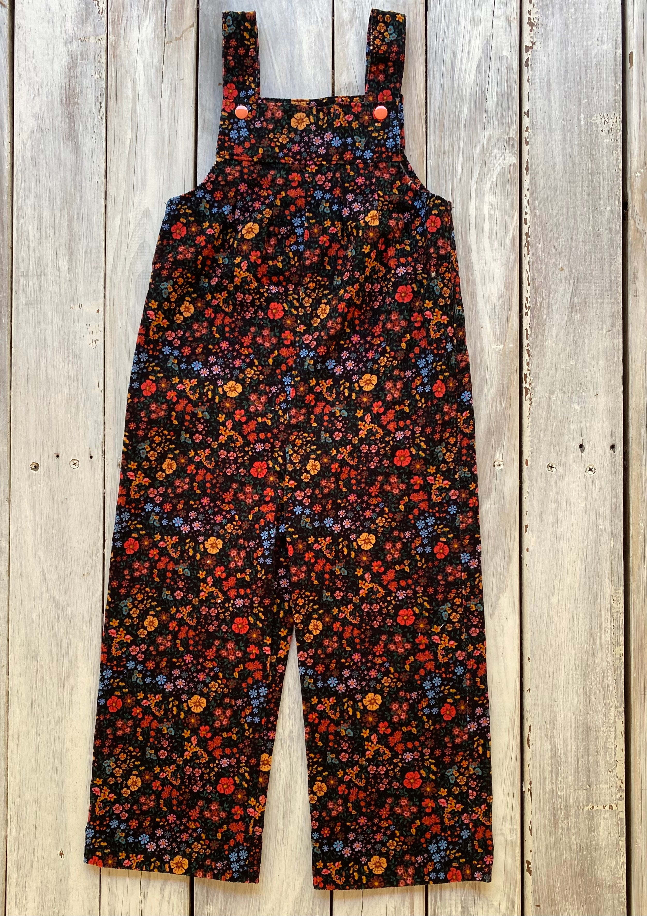 Corduroy Childs overalls autumn floral size 3
