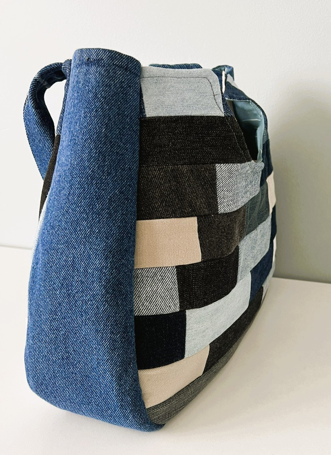 Upcycled Denim Hobo Bag
